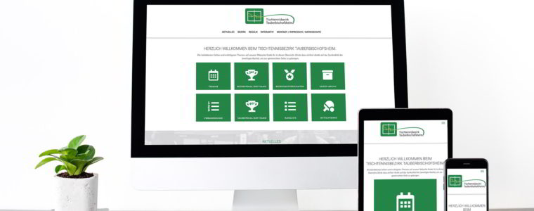 Referenz Web-Design: Relaunch der Webseite des TT-Bezirks TBB